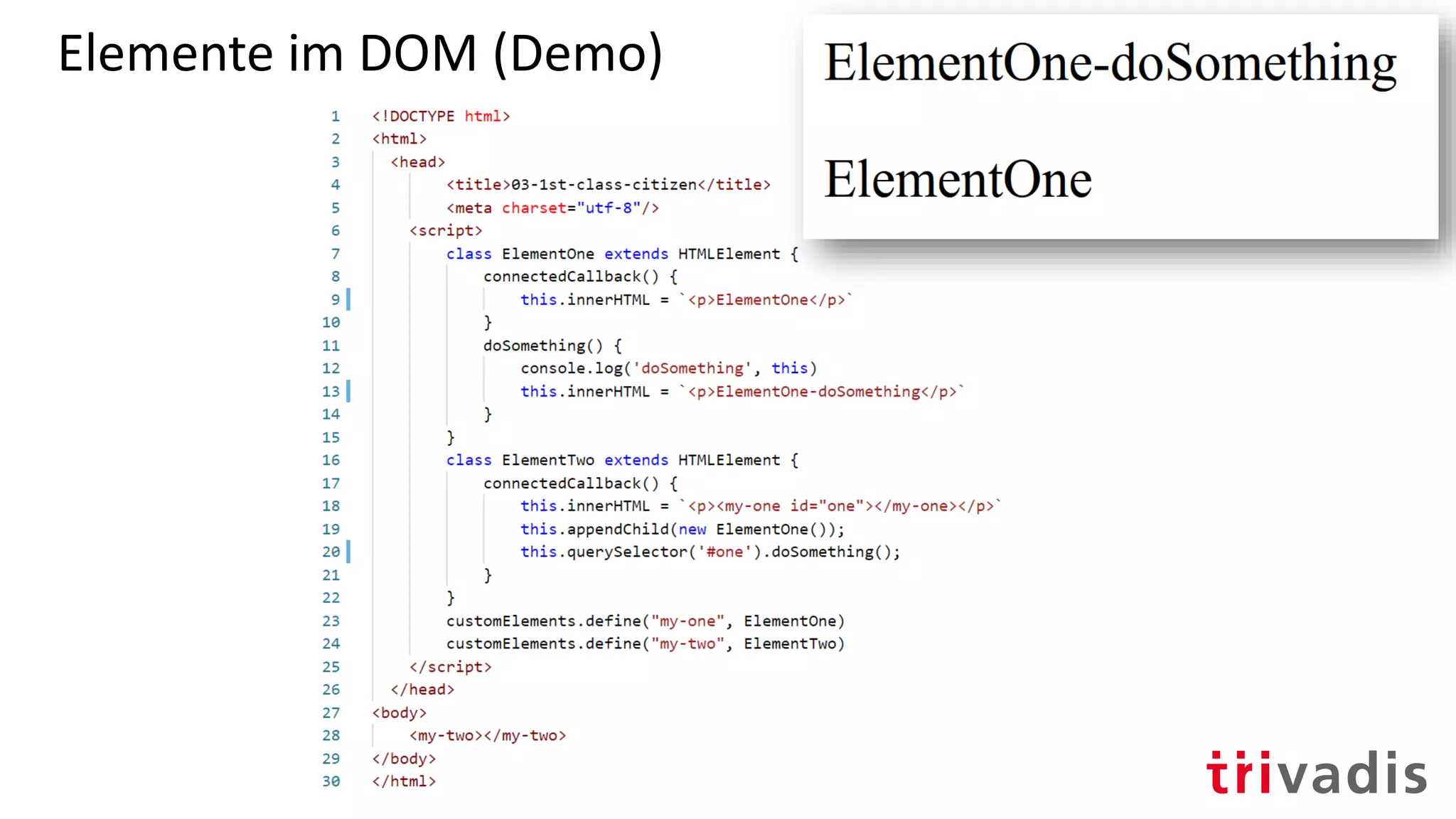 Elemente im DOM (Demo)
 