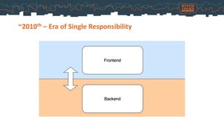 ~2010th – Era of Single Responsibility
 