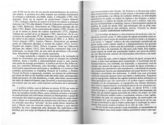 cuia XVIII ela foi alvo de um grande empreendimento de acultura-
ção médica. A primeira leva disse respeito aos cuidados ministrados
às crianças e. sobretudo. aos bebês. Audry: L 'orthopUi~ (/749), Van-
d~mondt': Essai sur /0 maniirt' dI' fNr/t'ctionnu I'~sp;u huma;nt'
(/7S6), Cadogan: Maniirl' d~ nourrir ~t d'ill'Vrrlt's t'n/anu (a trodução
/rancua i d~ 17S1J, IHs Euartz: Traiti d~ /'iductJlion corpor~lI~ ~n bas
ágl' (1760), 8alltxst'rl: Disserlalion sur {Educalion physique dl's en-
/onu (/761), Raulin: Dl' la COn.fl'TVQlion des en/anu (/768), Nicolas: LI'
cri de la nalure ('fi /a""r des en/anlJ nouwau-nis fl77S), Daignan:
Tableau dt's sociilis de la vil' humaine (/786), SaUUrOlll': Dl' la con-
servalion des tn/anls(ano IV),W. 8uchanam~ 11 COn.feTVQIl'IiT dI' somi
dt's mires 1'1des t'n/anls (Iradução/TOnCl'SO de /804 ), J. A. Mil/oi: LI'
NtSlor /Tonfois (/807), Laplace Chanvrl': Disserlalion lUT qutlquts
points dI' I'iducolion physiqut' tI mora/e des en/anu (18/3), Lutlz:
Hygiint' dts tn/onu (/814 ), PTIl'QSI úygonit': Essai sur /'iducalion
physiqut' dt's tn/anu (1813). Esta literatura aumentará logo com a
publicação, no século XIX, de uma série de periódicos e dejornail
mais diretamente dirigidos às classes populares.
A longa campanha a respeito da inoculação e da vacinação se
insere no mOvimento que procurou cercar as crianças de cuidadOl
médicos, tendo a família a responsabilidade moral e, pelo menOl,
uma parte do encargo econômico. A política em favor dos órfãos se-
gue. por caminhos diferentes, uma estratégia análoga. São abertas
instituiçõcs especialmente destinadas a rccolh6-los e a ministrar-lhe.
cuidados particulares (o Foundling Hospilal de Londres. o En/'uus
Trou'h de Paris); é organizado, também, um sistema de acolhimento
~r amas de leite ou em famllias onde eles serão úteis. participando.
ainda que pouco, da vida doméstica, e onde, além disso. encontraria
um meio de desenvolvimento mais favor!vel e economicamente me-
nos custoso que um asilo, onde ficariam confinados até t adolesc&n-
cia.
A política médica, que se delineia no século XVIII em todos OI
países da Europa, tem como reflexo a organização da famllia, ou me-
lhor, do complexo famflia-filhos. como inst.ância primeira e imediata
da medlcalização dos indivíduos; fizeram-na desempenhar o papel di
articulação dos objetivos gerais relativos à boa saúde do corpo social
com o desejo ou a necessidade de cuidados dos individuas; ela permj..
tiu articular uma ética "privada" da boa saúde (dever recíproco di
pais e filhos) com um controle coletivo da higiene e uma técnica
cientlfica da cura. assegurada pela demanda dos individuas e dll
famílias, por um corpo profissional de médicos qualificados e como
200
que recomendados, pelo ~tado. Os direitos e os deveres dos in~i~­
duas concernindo a sua saude e à dos outros, Omercado onde COinCI-
dem as demandas e as ofertas de cui~a.dos médicos. as inten:en~
autoritárias do poder na ordem da h.lglene e das docn.ças. a InS~ltu­
cionalização e a defesa da relação privada com o médiCO. tudo IstO.
em sua multiplicidade e coerência. marca o funcionamento global da
política de saude do século XIX. que entretanto não se pode com-
preender abstraindo-se este elemento central, formado no século
X~III : a família medicalizada-medicalizante.
2) O pr;~'i1;gio da lIigitnt' I' o/uncionamtnt.o da mtdic~na como ins-
tância dI' control~ sociol. A velha noção de regime entendida como re-
gra de vida e como forma de medicina prevt:ntiva tende a se alargar e
a se tornar o "regime" coletivo de uma população considerada em
geral. tendo como tríplice objetivo: o desaparecimento dos grandes
surtos epidêmicos. a baixa taxa de morbidade. o aumento da duração
média de vida e de supressão de vida para cada idade. Esta higiene,
como regime de saúde das populações implica, por parte da medici-
na, um determinado número de intervençõcs autoritárias e de medi-
das de controle.
E. antes de tudo. sobre o espaço urbano em geral: porque ele é,
talvez. o meio mais perigoso para a população, A localização dos di-
ferentes'bairros. sua umidade. sua exposição, o arejamento total da
cidade, seu sistema de esgotos e de evacuação de !guas utilizadas. a
localização dos cemitérios e dos matadouros. a densidade da popula-
çio constituem fatores que desempenham um papel decisivo na mor-
talidade e morbidade dos habitantes, A cidade com suas principais
variáveis espaciais aparece como um objeto a medicalizar, Enquanto
que as topografias médicas das regiões analisam dados climáticos ou
fatos geológicos que nào controlam e só podem sugerir medidas de
proteção ou de compensaçào. as topografias das cidades delineiam,
pelo menos negativamente. os principias gerais de um urbanismo si,..
temático. A cidade patogênica deu lugar. no século XVIII. a toda
uma mitologia e a pânicos bem reais (o Cemitério dOI Inocentei, em
Paris. foi um destes lugares saturados de medo): ela exiliu, em todo
CUO, um discurso medico sobre a morbidade urbana e uma vigilln-
cia médica de todo um conjunto de disposiçõcs, de construções e de
IOltituiçõcs (Cf. por exemplo, J.PL MOTel: Dlssertation sur I~s cou-
IrS qw cOfllributnl /1' plw à r~ndre cacheeI/que 1'1 rachitíqur la consti-
llUiOft d'Uf1 g,anti nombrl' d'l'n/anu dI' la vil/r dr Lillt'. 18/1),
.. De um modo mais preciso e mais localizado, as necessidades da
billene exigem uma intervenção médica autorit!ria sobre o que apa-
201
 