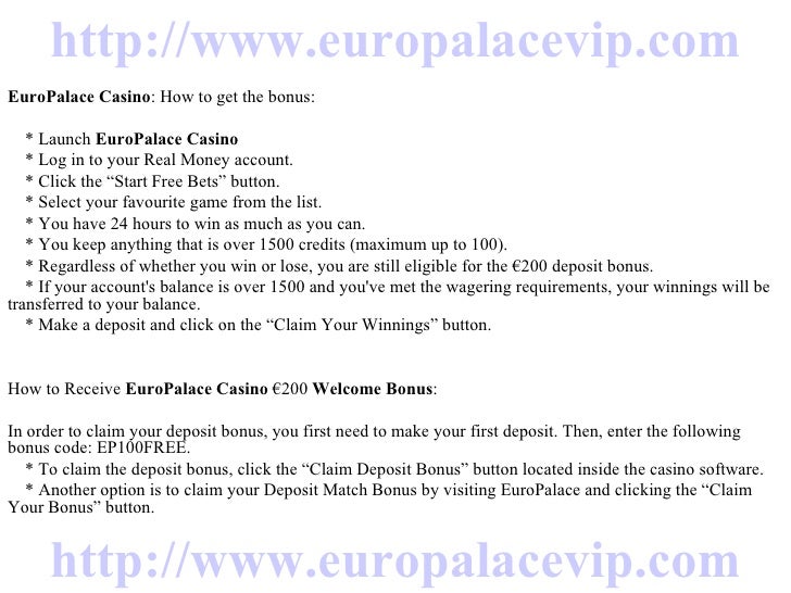 Euro palace casino claim bonus codes Euro palace casino claim bonus codes