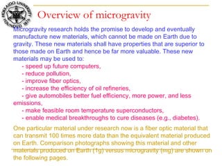 Microgravity Applications Microgravity | PPT