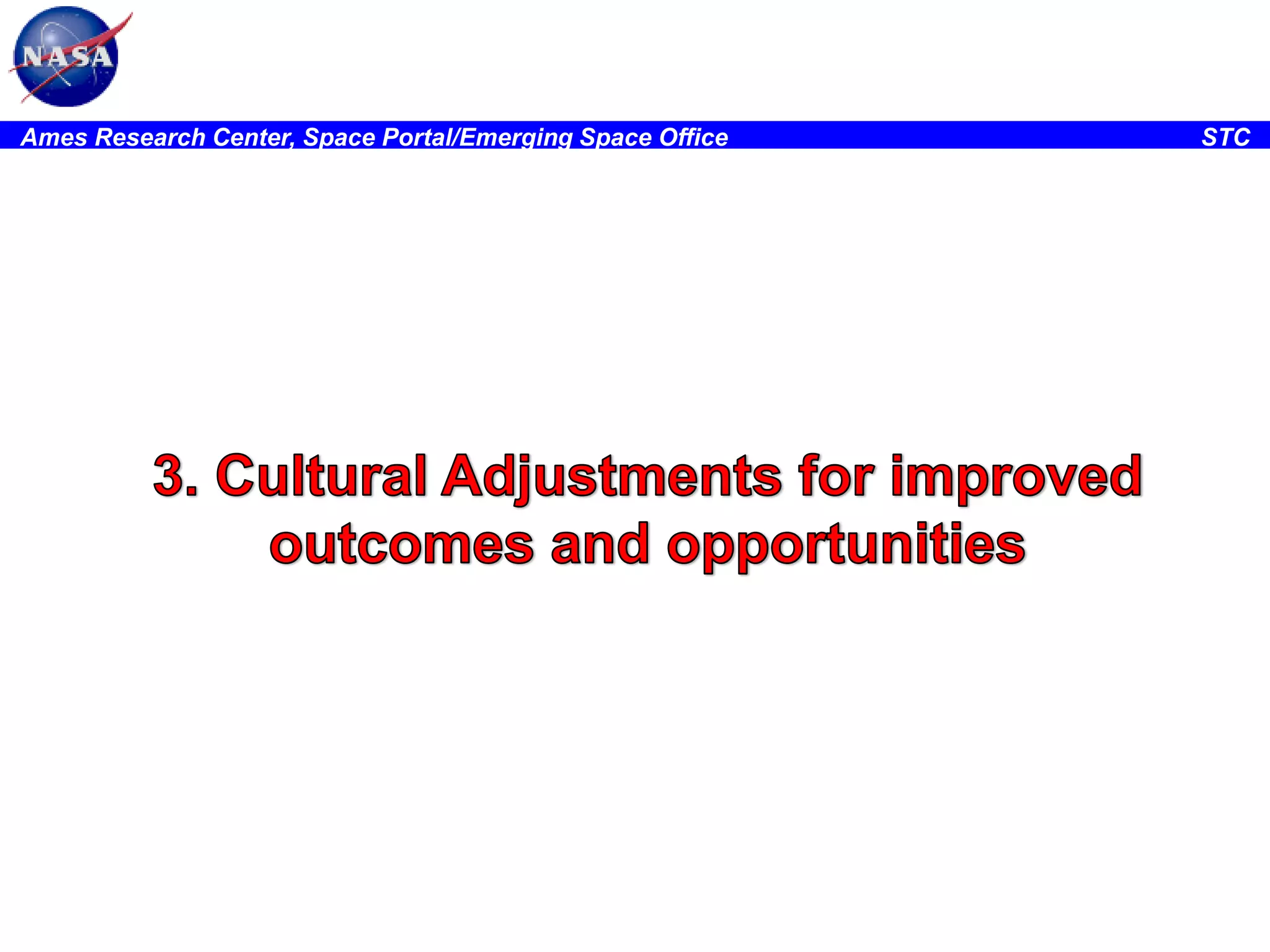 Ames Research Center, Space Portal/Emerging Space Office

STC

 