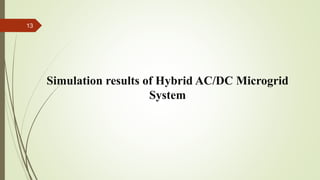 A Hybrid AC/DC Micro grid and Its Coordination Control | PPTX