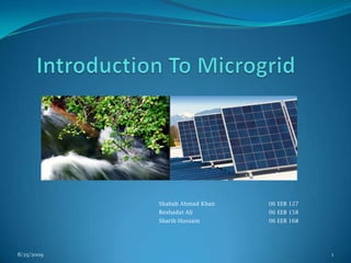 Introduction To Microgrid 8/25/2009 1 