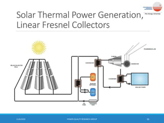 Solar Thermal Power Generation;
Linear Fresnel Collectors
11/6/2020 POWER QUALITY RESEARCH GROUP 16
 