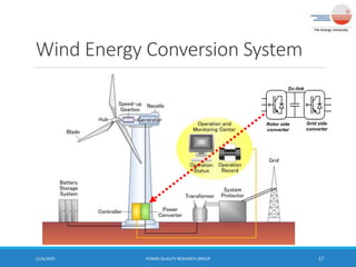 Wind Energy Conversion System
11/6/2020 POWER QUALITY RESEARCH GROUP 17
 