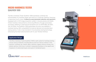 Microhardness Testing Machine Poster.pdf Micro Hardness Tester - Types, Features, Applications, and Others | PDF