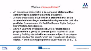 Micro-credentials in Higher Education