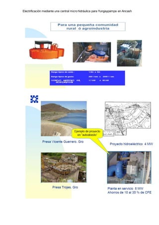 Electrificación mediante una central micro hidráulica para Yungaypampa en Ancash
 