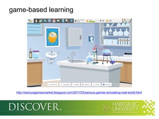 game-based learning

http://seriousgamesmarket.blogspot.com/2011/03/serious-games-simulating-real-world.html

 