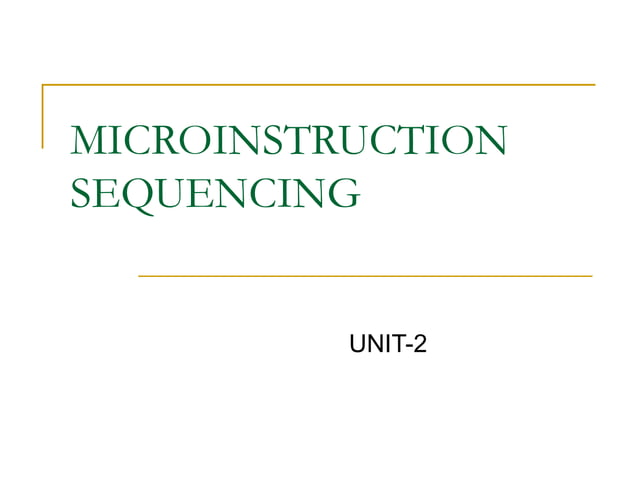 Microinstruction Sequencing New Ppt