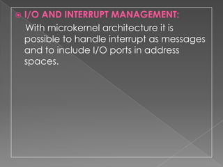 Microkernel architecture | PPTX
