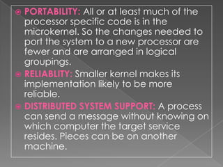 Microkernel architecture | PPTX