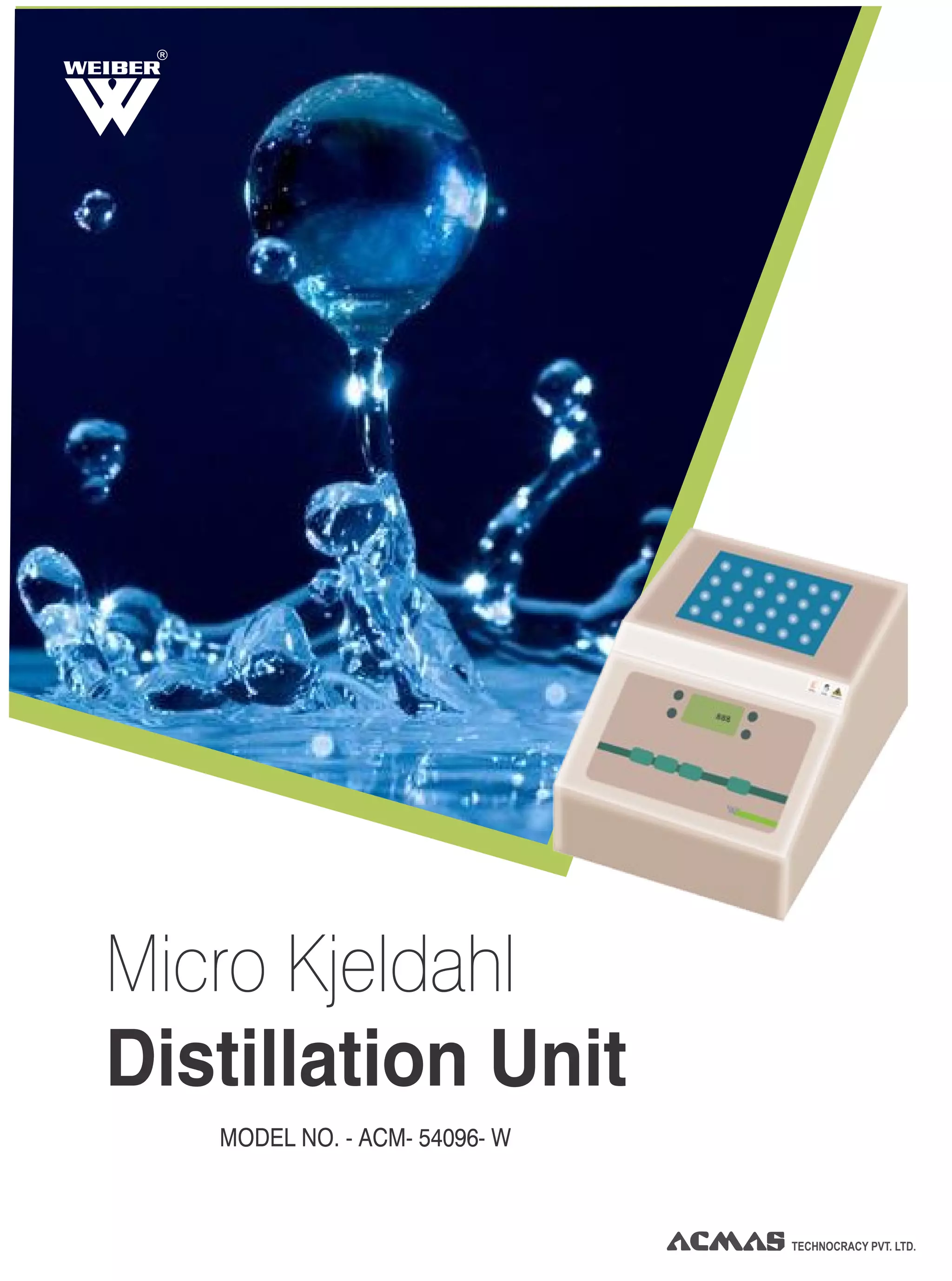 Micro Kjeldahl Distillation Unit by ACMAS Technologies Pvt Ltd. PDF