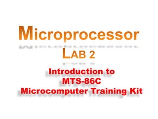 Introduction to
MTS-86C
Microcomputer Training Kit
 