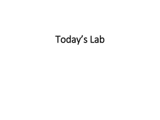 Today’s Lab
 