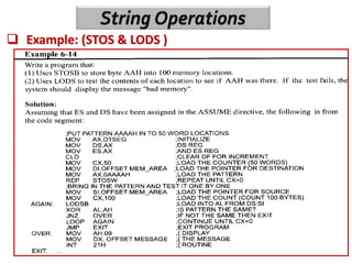 12/18/2023 29
 Example: (STOS & LODS )
 
