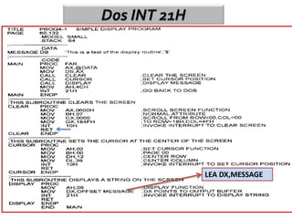 12/18/2023 9
 Example:
LEA DX,MESSAGE
 