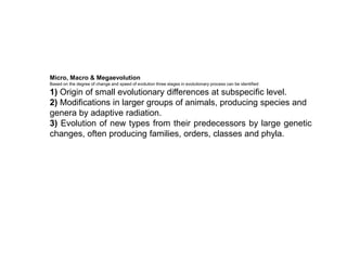 Micro macro and mega evolution | PPTX