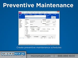 Micromain Premium MicroMain Maintenance Overview | PDF