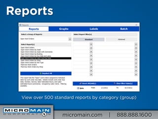 Micromain Premium MicroMain Maintenance Overview | PDF