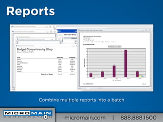 Micromain Premium MicroMain Maintenance Overview | PDF