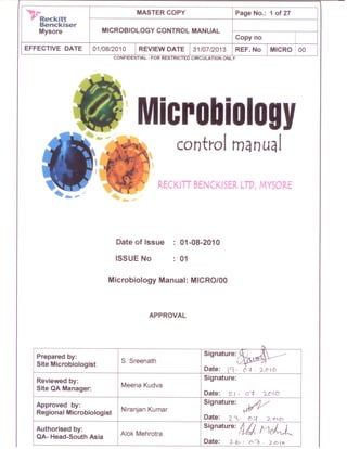 Microbiology manual