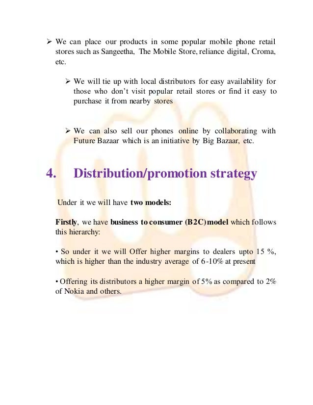 Mobile phone distribution business plan