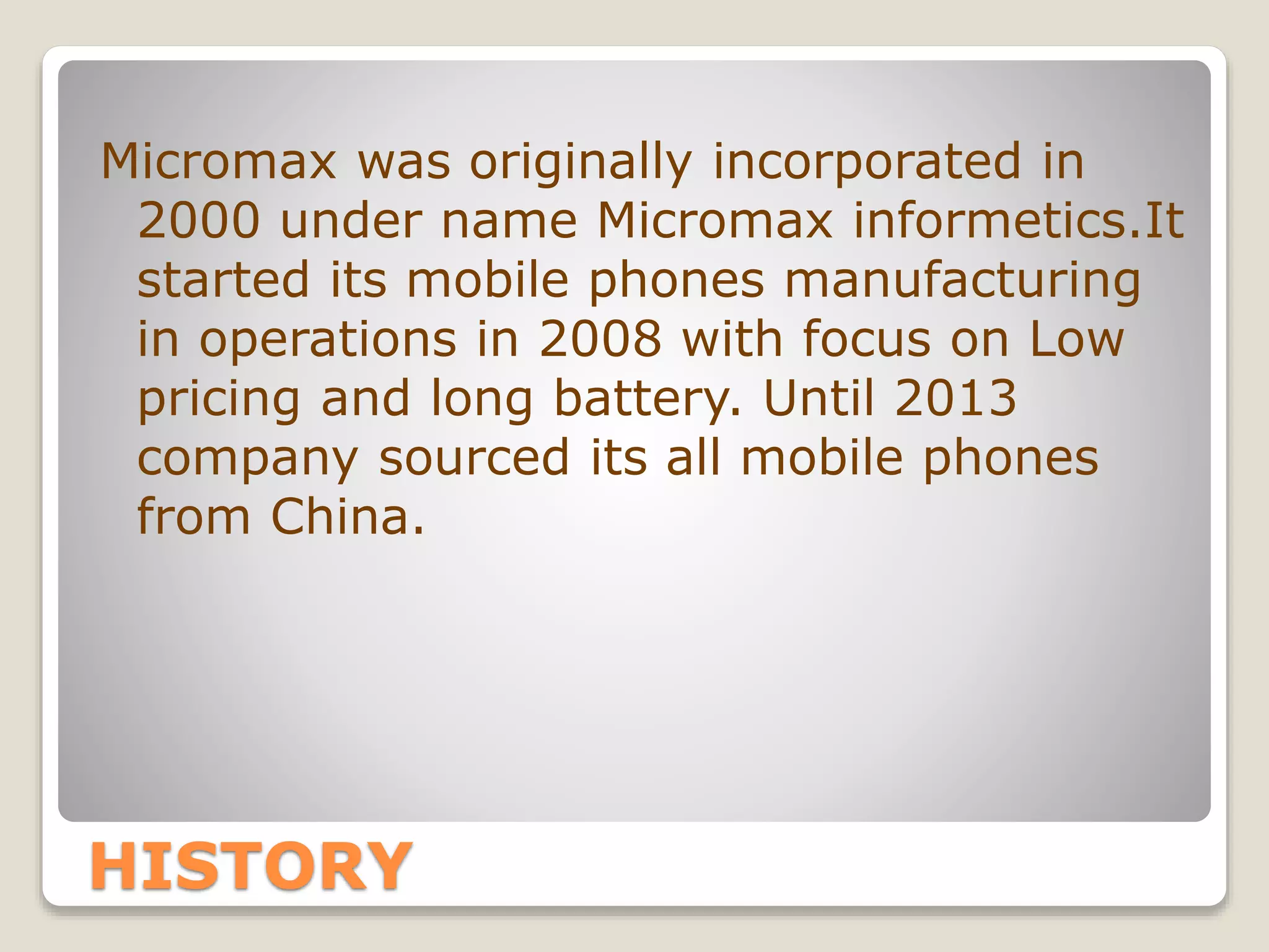 Micromax Maxtec Micro max ppt | PPTX