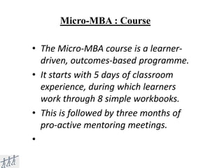 Micro MBA In Short