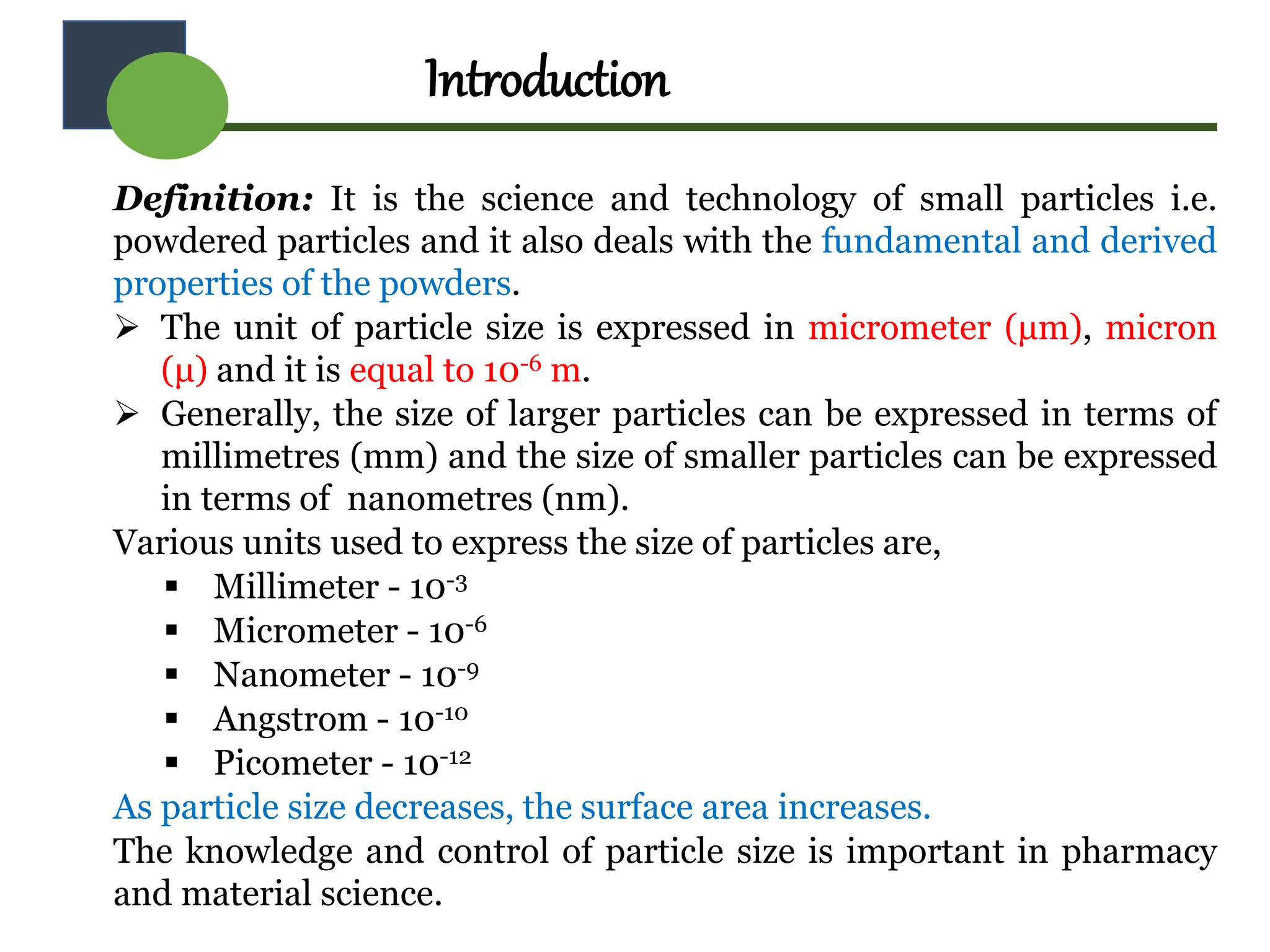 Micromeritics - Fundamental and Derived Properties of Powders | PPTX ...