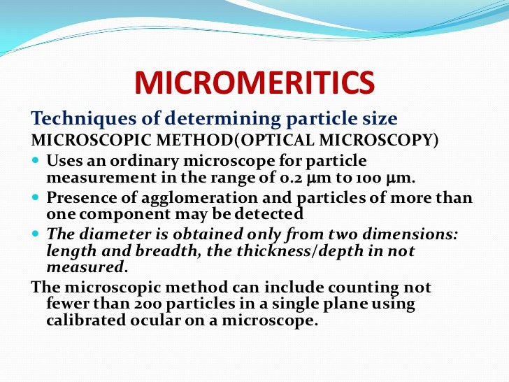 Micromeritics