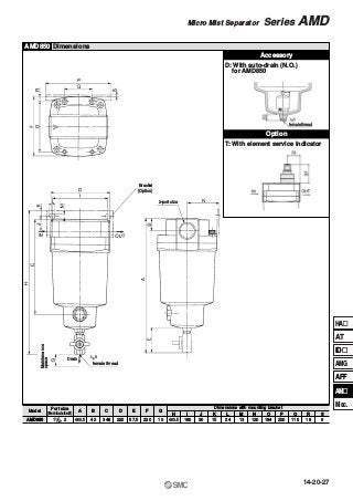 Mist Separator Single Thread Micro Mist Separator Series AMD-SMC | PDF