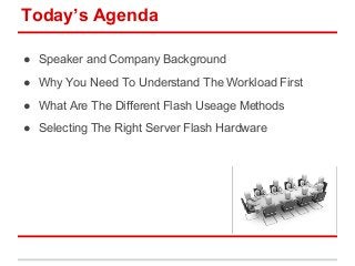 Today’s Agenda
● Speaker and Company Background
● Why You Need To Understand The Workload First
● What Are The Different F...