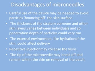 Microneedles in transdermal drug delivery | PPTX