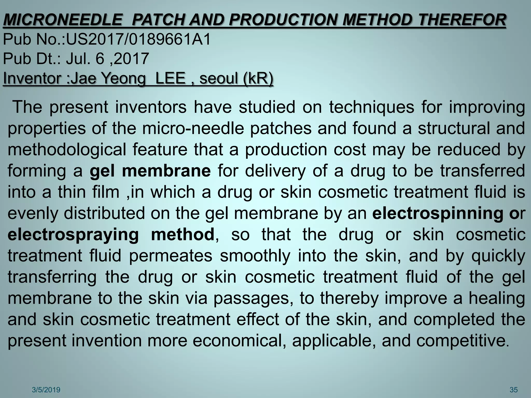 Microneedles in Transdermal Drug Delivery System | PPTX