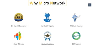 20+ Years Of Experience
Major IT Brands
Certified IT Experts
700+ Satisfied Clients
PAN India Presence
24/7 Support
Why Micro Network 30
 