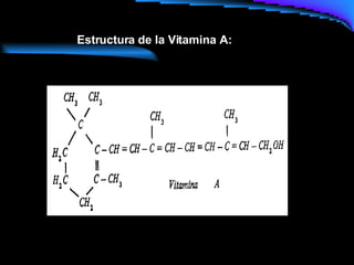 Estructura de la Vitamina A:                                                                            