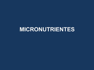 MICRONUTRIENTES
 