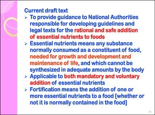 !"##$%&'(#)*&'&$+&
! ,-'.#-/0($'1"0()%2$'&-'3)&0-%)4'5"&6-#0&0$7'
#$7.-%7084$'*-#'($/$4-.0%1'1"0($40%$7')%('
4$1)4'&$+&7'*-#'&6$'#)&0-%)4')%('7)*$')((0&0-%'
4$1)4'&$+&7'*-#'&6$'#)&0-%)4')%('7)*$')((0&0-%'
-* '$77$%&0)4'%" $%&7'&-'*--(7
! 977$%&0)4'%" $%&7':$)%7')%;'7"87&)%2$'
%-#:)44;'2-%7":$(')7')'2-%7&0&"$%&'-* '*--(<'
%$$($('*-#'1#-=&6')%('($/$4-.:$%&')%('
'40*$<')%('=6026'2)%%-&'8$'
:)0%&$%)%2$'-* '40*$<')%('=6026'2)%%-&'8$'
7;%&6$70>$('0%')($?")&$'):-"%&7'8;'&6$'8-(;'
! 5..402)84$'&-'8-&6':)%()&-#;')%('/-4"%&)#;'
5..402)84$'&-'8-&6':)%()&-#;')%('/-4"%&)#;'
)((0&0-% -* '$77$%&0)4'%" $%&7'
! @-#&0*02)&0-%':$)%7'&6$')((0&0-%'-* '-%$'-#'
:-#$'$77$%&0)4'%" $%&7'&-')'*--('A=6$&6$#'-#'
%-&'0&'07'%-#:)44;'2-%&)0%$('0%'&6$'*--(B
33

 