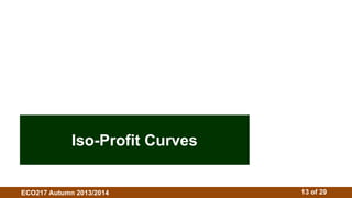 Iso-Profit Curves 
ECO217 Autumn 2013/2014 13 of 29 
 