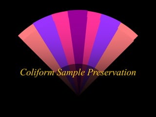 Coliform Sample Preservation
 