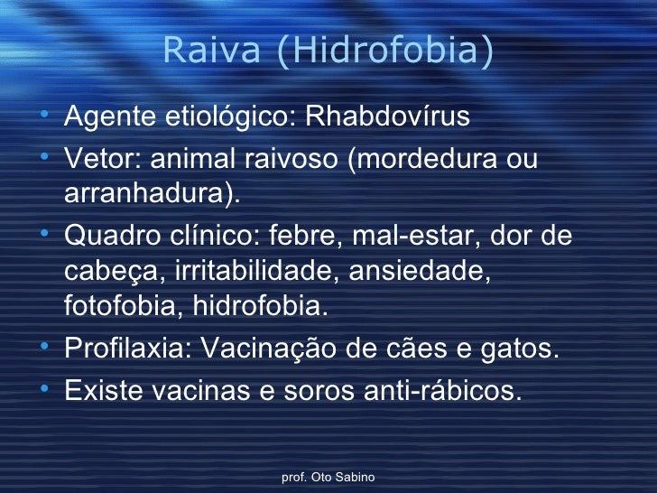 Porque A Raiva é Conhecida Como Hidrofobia
