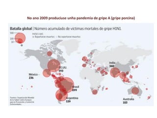 No ano 2009 produciuse unha pandemia de gripe A (gripe porcina)
 