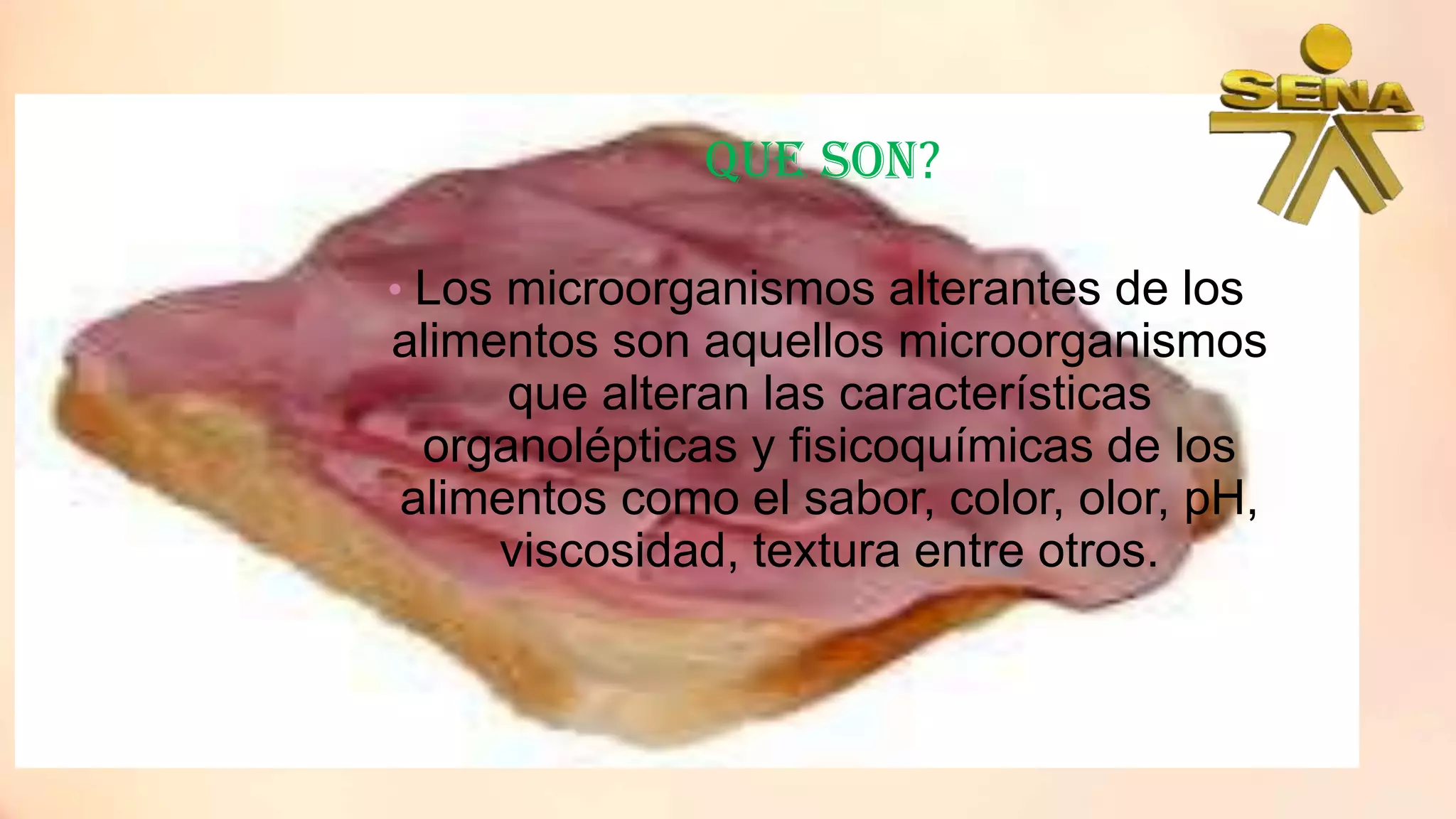 Microorganismos alterantes de los alimentos | PPTX