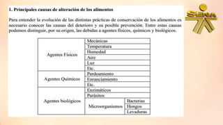 Microorganismos alterantes de los alimentos | PPTX