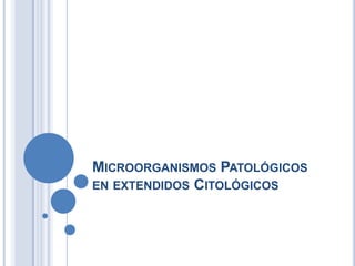 MICROORGANISMOS PATOLÓGICOS
EN EXTENDIDOS CITOLÓGICOS

 