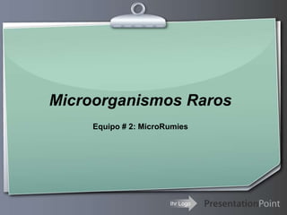 Microorganismos Raros
     Equipo # 2: MicroRumies




                       Ihr Logo
 