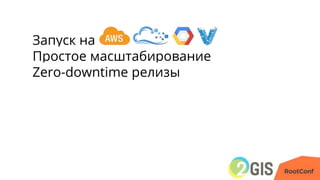 Запуск на
Простое масштабирование
Zero-downtime релизы
 