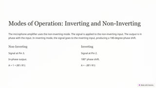 Microphone-Amplifier-using- op-amp icIC-741 | PPTX